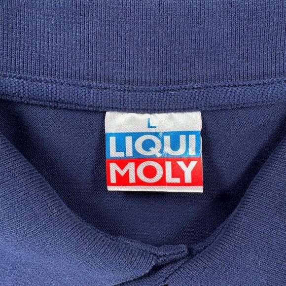 Liqui Moly Polo Shirt Men L Motor Oil Work Uniform Embroidered Germany Navy - Picture 5 of 7